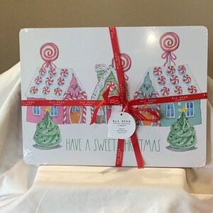 Rae Dunn HAVE A SWEET CHRISTMAS cork backed placemats - Set of 4